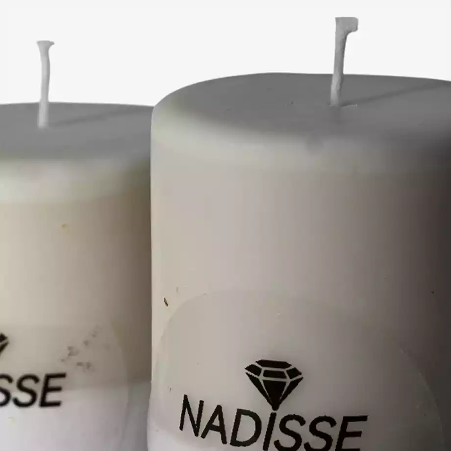 El Yapımı Altın Detaylı Kristal Sütun Mum | Dekoratif Mum - Görsel 8