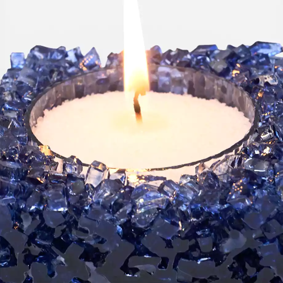 Epoksi Kristal Mum | Lacivert Doğal Taş Görünümlü Dekoratif Mum - Görsel 9