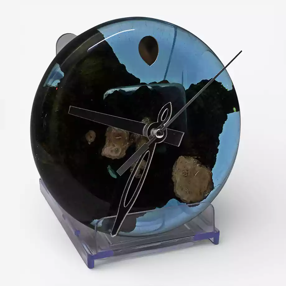 Epoksi Masa Saati | Doğal  Detaylı Dekoratif  Premium Saat - Görsel 5