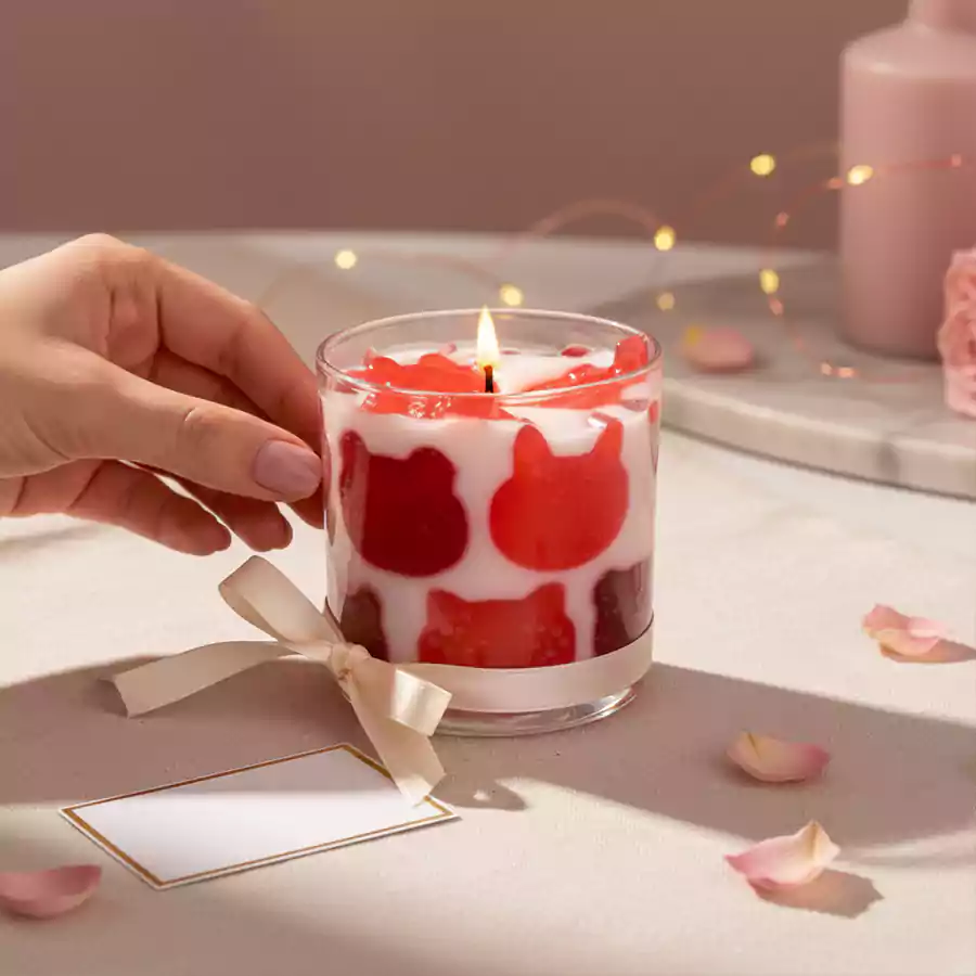 Kalpli Cam Bardak Mum - Görsel 7