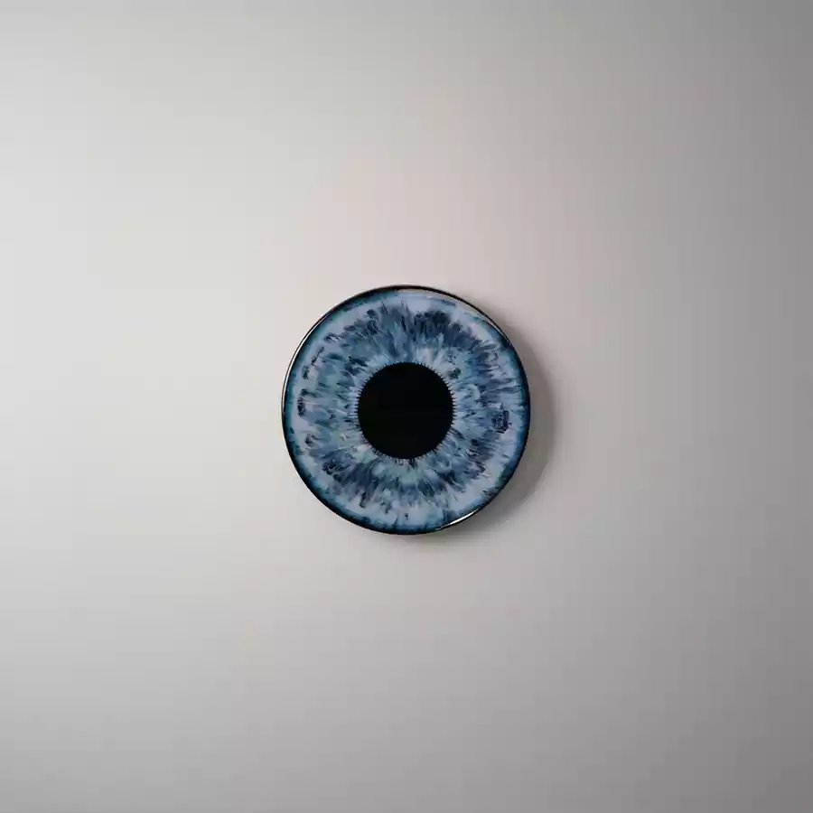 Mavi Göz Tasarımlı Modern Duvar Saati - Görsel 5