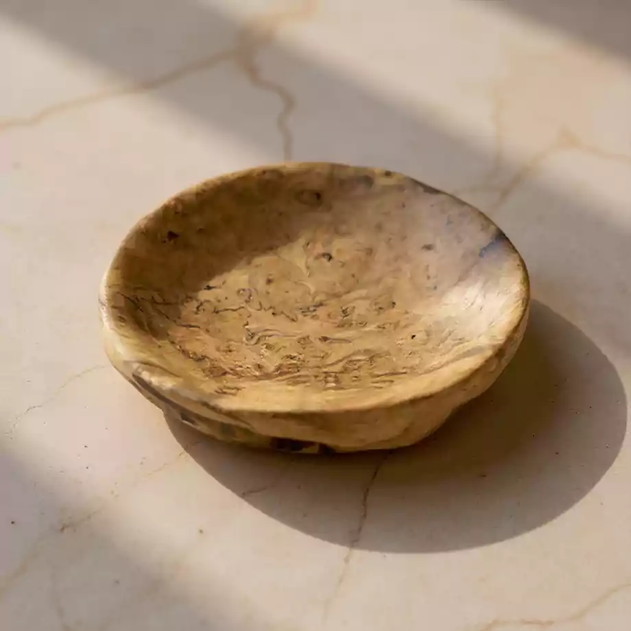 Nadisse Doğal Ahşap Dekoratif Premium Çerezlik Kase - Görsel 2