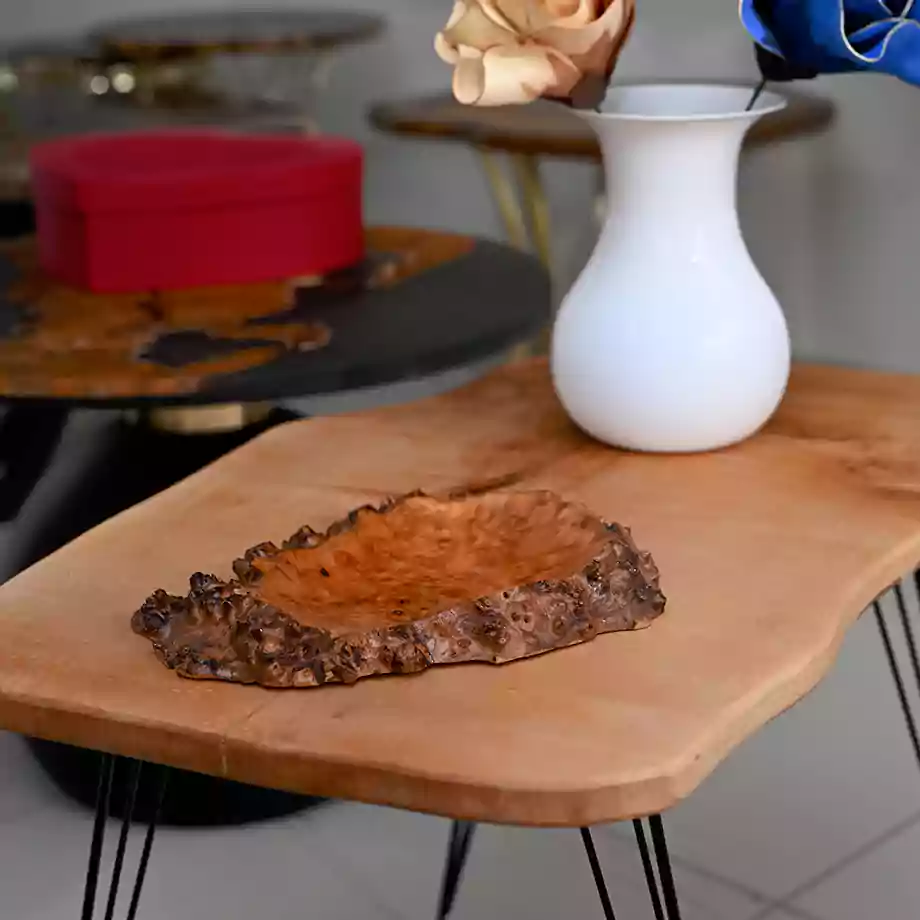 Doğal Ahşap Yan Sehpa - Görsel 2