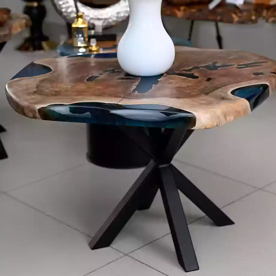 Doğal Ahşap Yan Sehpa - Görsel 2