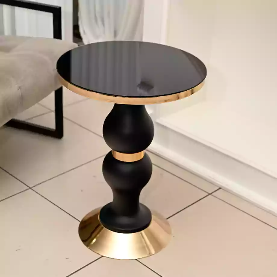 Siyah Gold Yan Sehpa - Görsel 2