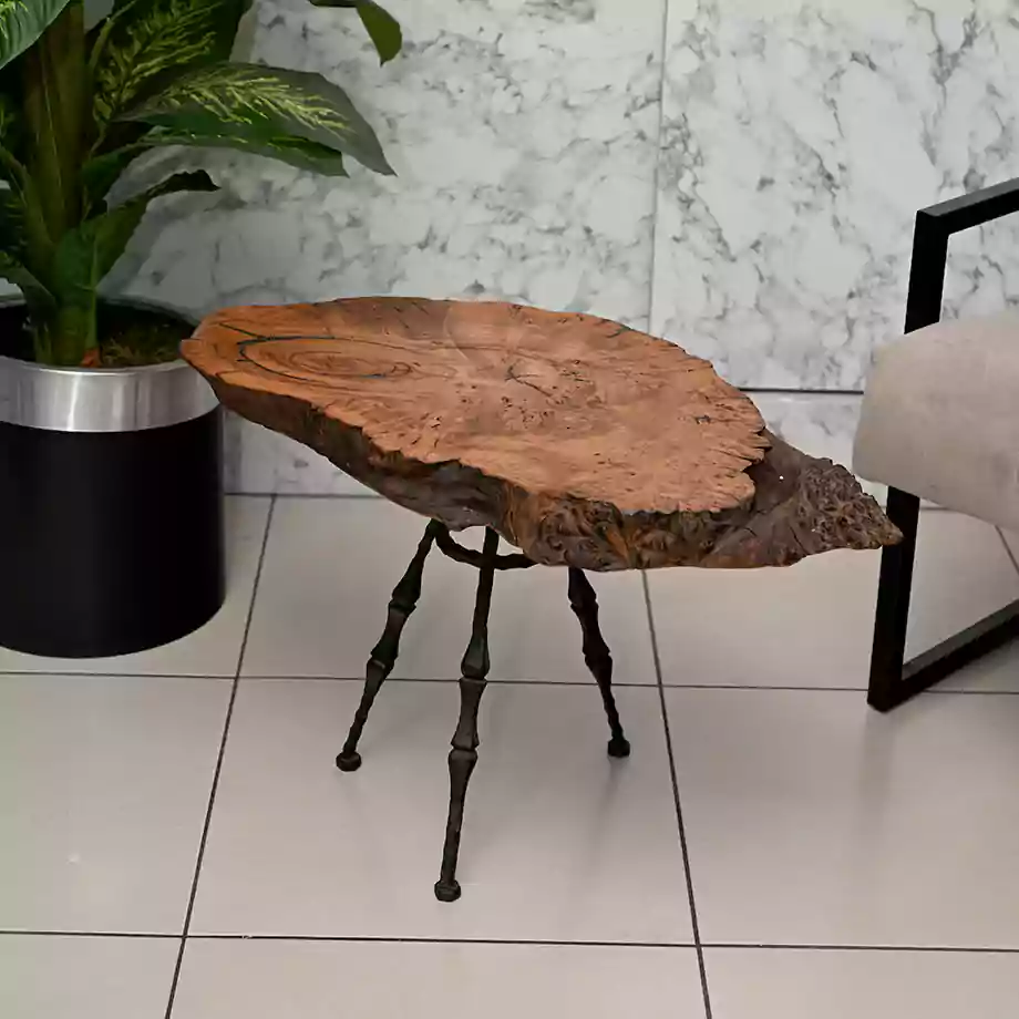 Doğal Kütük Yan Sehpa - Görsel 2