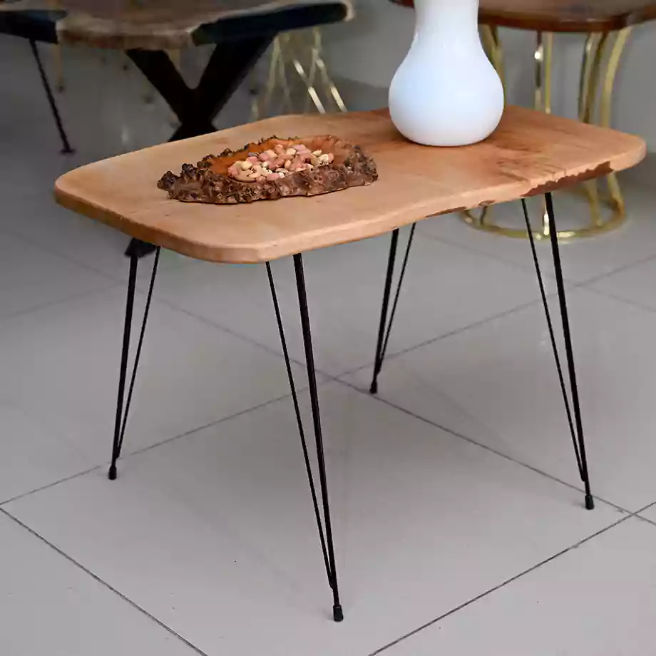 Doğal Ahşap Yan Sehpa - Görsel 3